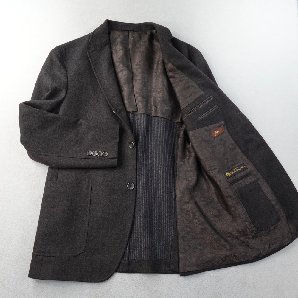 Jack Victor Loro Piana Prossimo Blazer Mens 42R Brown Italian Fabric Sport Coat